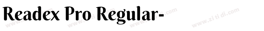 Readex Pro Regular字体转换